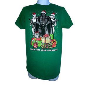 NWT Fifth Sun Star Wars Santa Darth Vader I Can Feel Your Presents Holiday Tee L